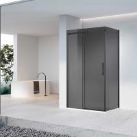 Душевой уголок прямоугольный VSR-4CN1014CGB 1400x1000 профиль черный стекло тонированное VINCEA