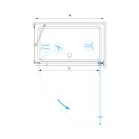 Душевой уголок RGW HO-045-5 прямоугольный   90* 90*195 3506045199-011 профиль Хром стекло Прозрачное 8 мм RGW