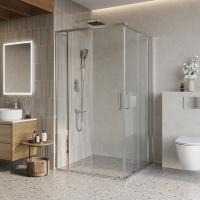 Душевой уголок квадратный LUCE-A-22-90+20-C-Cr 1100x1100x1950 BelBagno