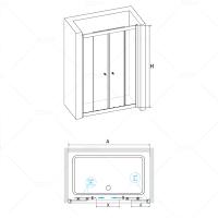 Душевая дверь RGW CL-10 (126-131)*185 04091013-11 профиль Хром стекло Прозрачное 5 мм RGW