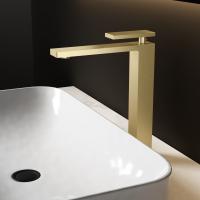 Смеситель для накладной раковины однорычажны цвет брашированное золото VBF-2DS2BG VINCEA