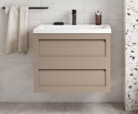 PLATINO База под раковину подвесная с двумя выкатными ящиками, Капучино матовый,570x469x550,AM-Platino-580-2C-SO-CM