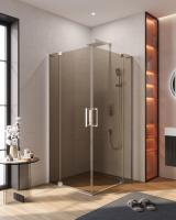 Душевой уголок прямоугольный.     SLIDER-AH-2-70/80-90/100-BR-Cr (700-800)x(900-1000)x1950 Cezares