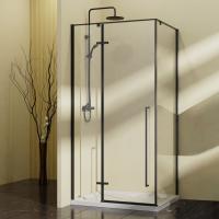 Душевой уголок квадратный/прямоугольный VSR-5SN9010CLB 1000x900x1950 профиль черный стекло прозрачное VINCEA