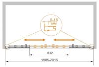 Дверь в проем PRATICO-BF-2-200-C-Cr 2000x1850 Cezares