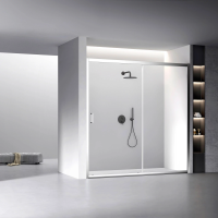 Душевая дверь раздвижная VN60-200-01-C5 2000x1950 Цвет профиля Хром Стекло Прозрачное Veconi